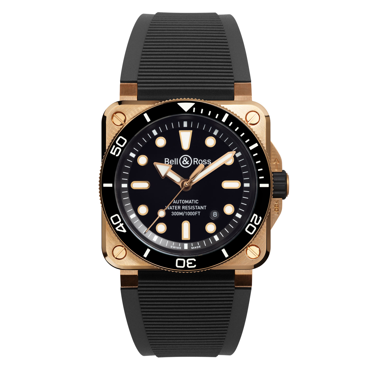 BELL & ROSS - OROLOGIO BR-03 DIVER BLACK BRONZE 