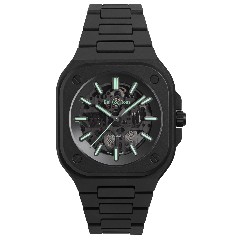Bee Ross BR 05 Skeleton Black Lum Ceramic Watch