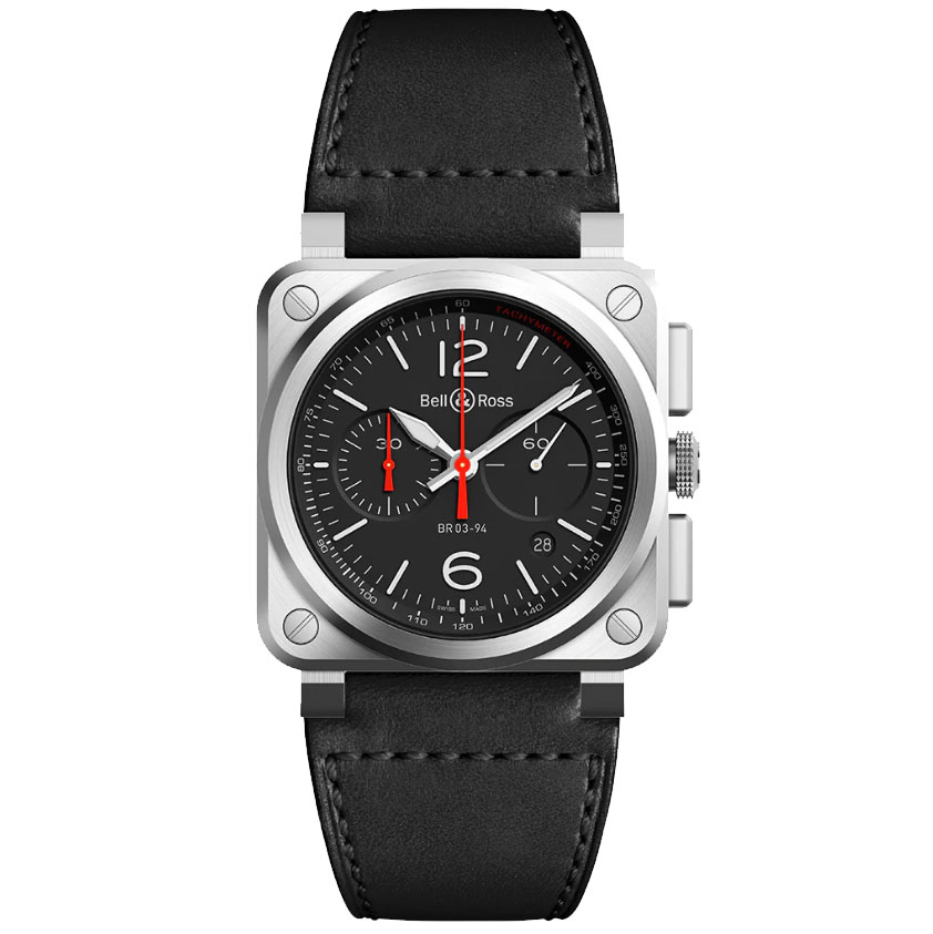 BELL & ROSS - OROLOGIO BR-03 CHRONO BLACK STEEL