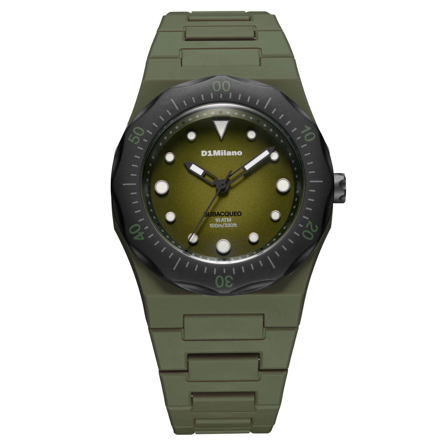 D1 MILANO - POLYCARBON DIVER GREEN WATCH