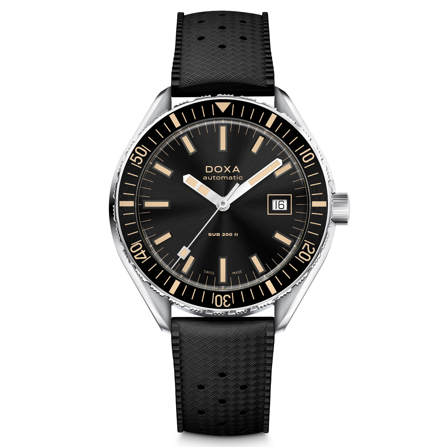 Doxa - Orologio Sub 200 II Sharhunter Black Rubber