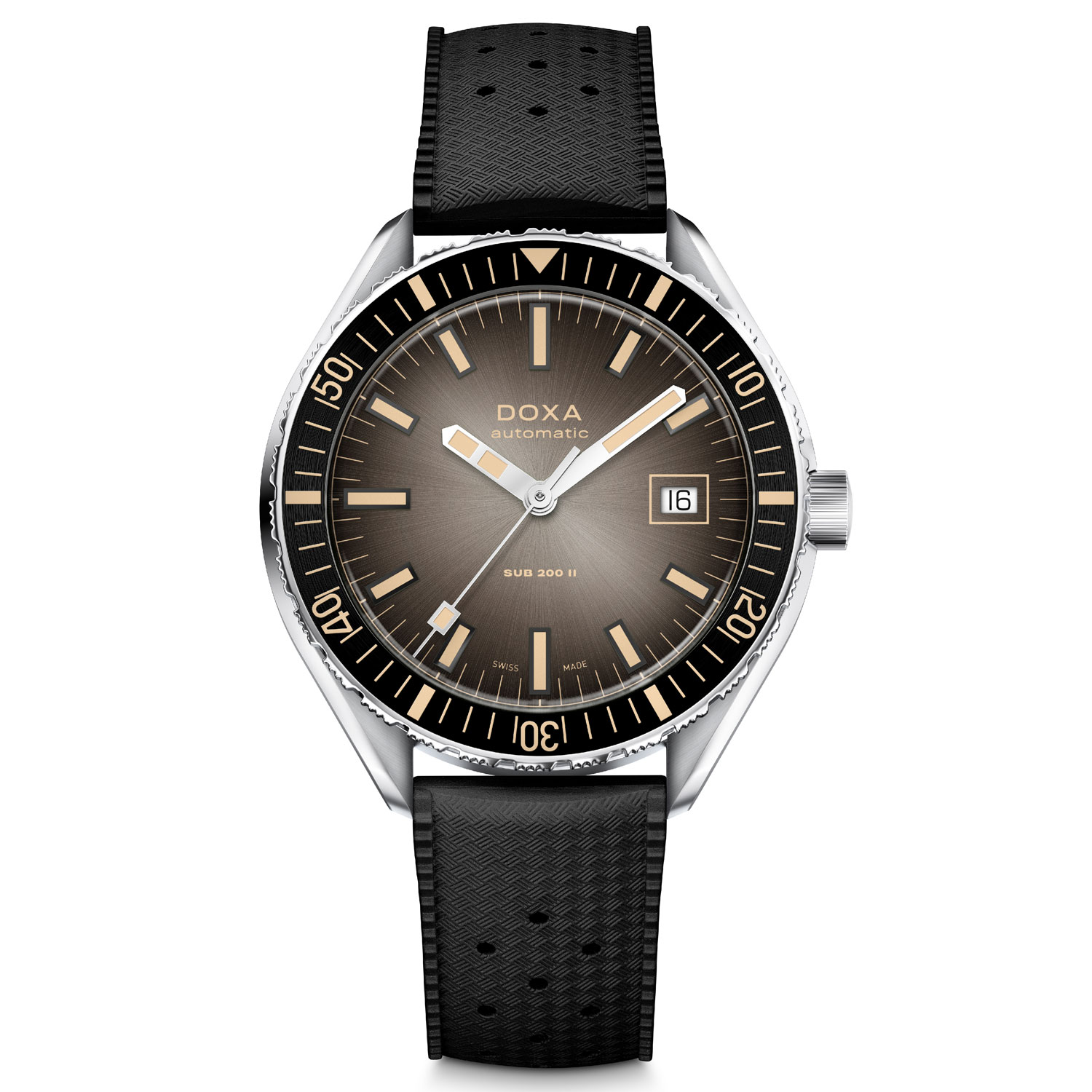 Doxa - Orologio Sub 200 II Sharhunter Vintage Black Rubber