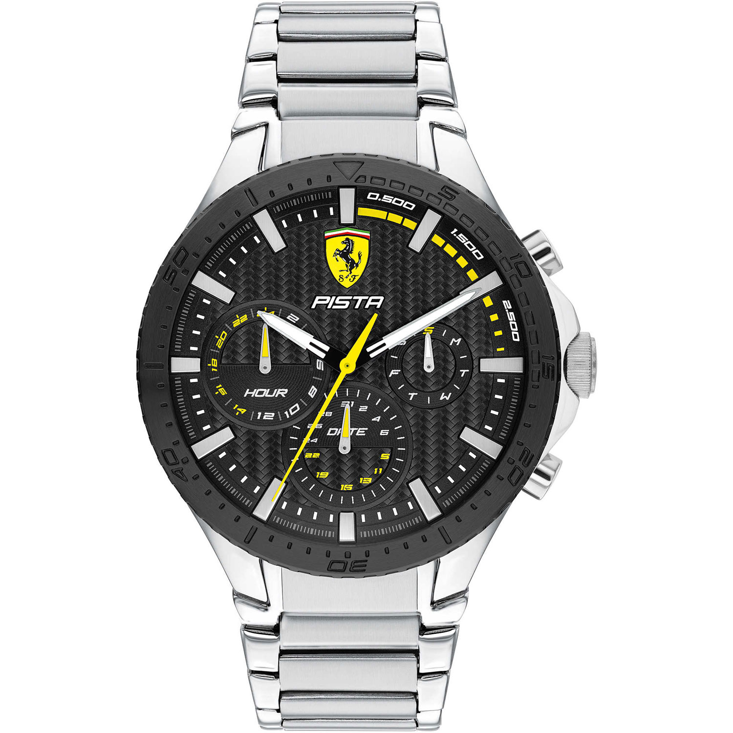 Orologio FIZILI 085 - Polso Uomo Design Minimal Con Cassa Nera 40 Mm, Movimento Giapponese Al Quarzo, Cinturino In Acciaio Inox Regolabile, Vetro Minerale, Impermeabile 3 ATM