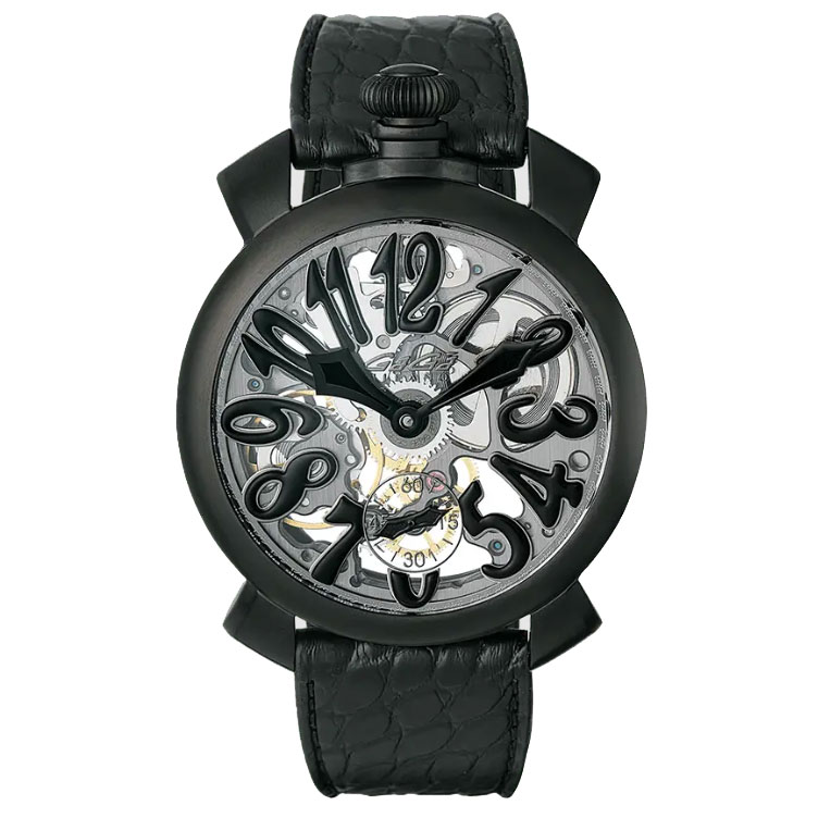 GAGA' MILANO - OROLOGIO SKELETON 48 S.S BLACK PVD 5312SK01B0AVBM0