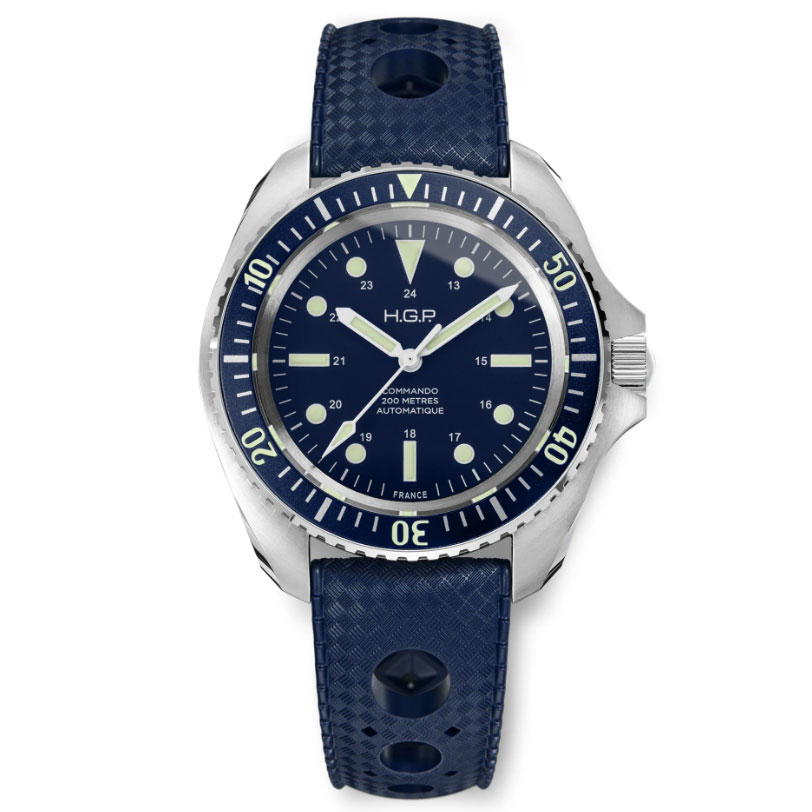 HGP - OROLOGIO DIVER 200M AUTOMATIC COMMANDO BLU GOMMA
