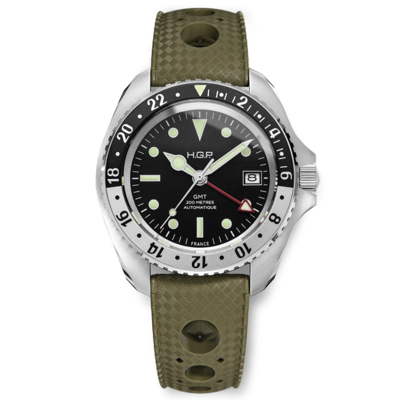 HGP - OROLOGIO DIVER GMT 200M AUTOMATICO GOMMA GMT 