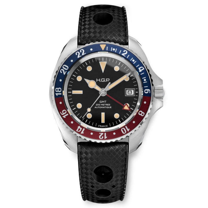 HGP - OROLOGIO DIVER GMT 200M AUTOMATICO GMT GOMMA VINTAGE PEPSI