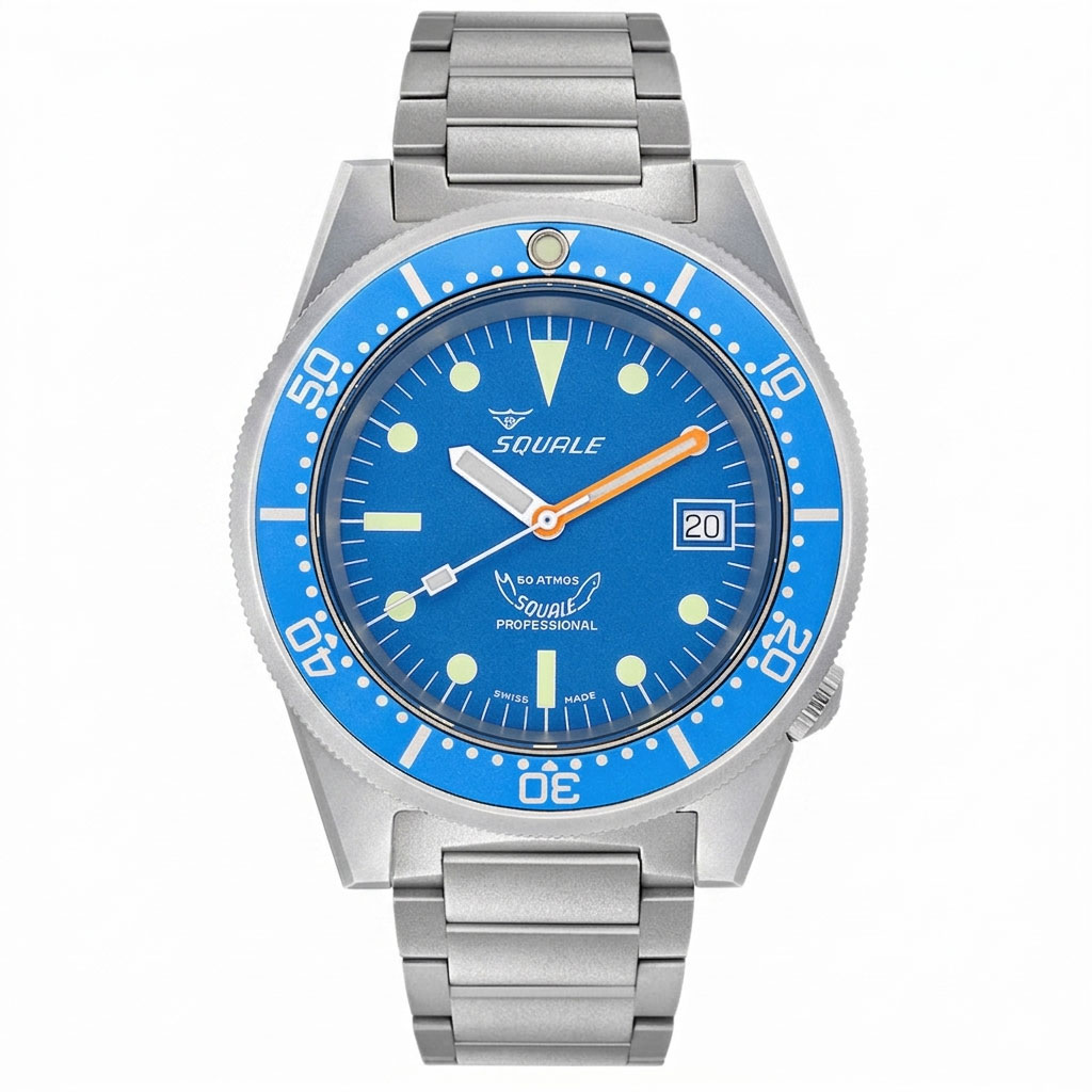 SQUALE - OROLOGIO 1521 BLUE BLASTED BRACELET