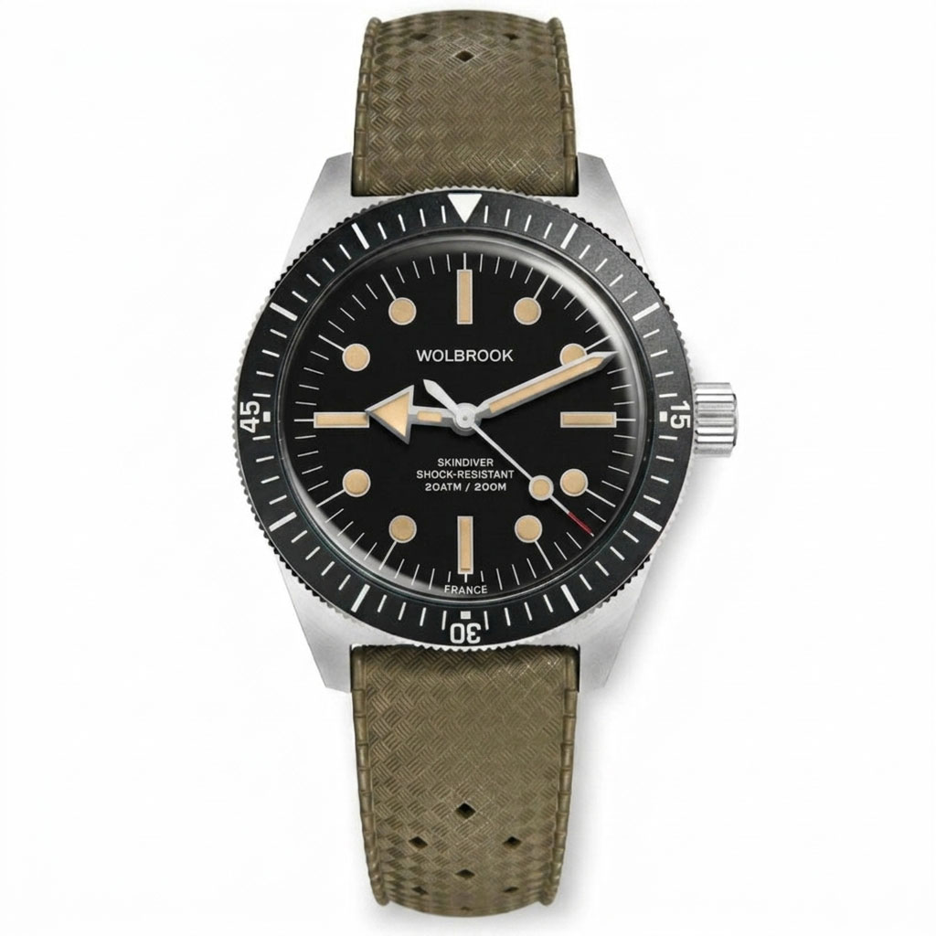 WOLBROOK - OROLOGIO SKINDIVER 38 AUTOMATIC GREEN