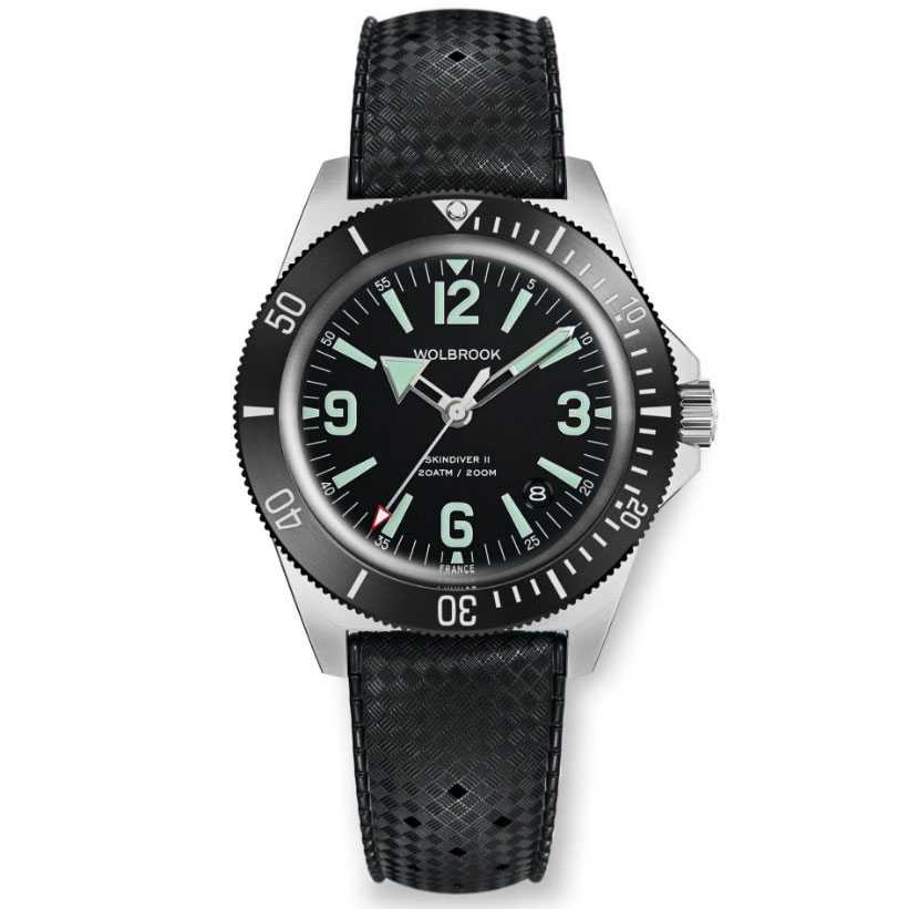 WOLBROOK - SKINDIVER II AUTOMATIC DIVE BLACK WATCH