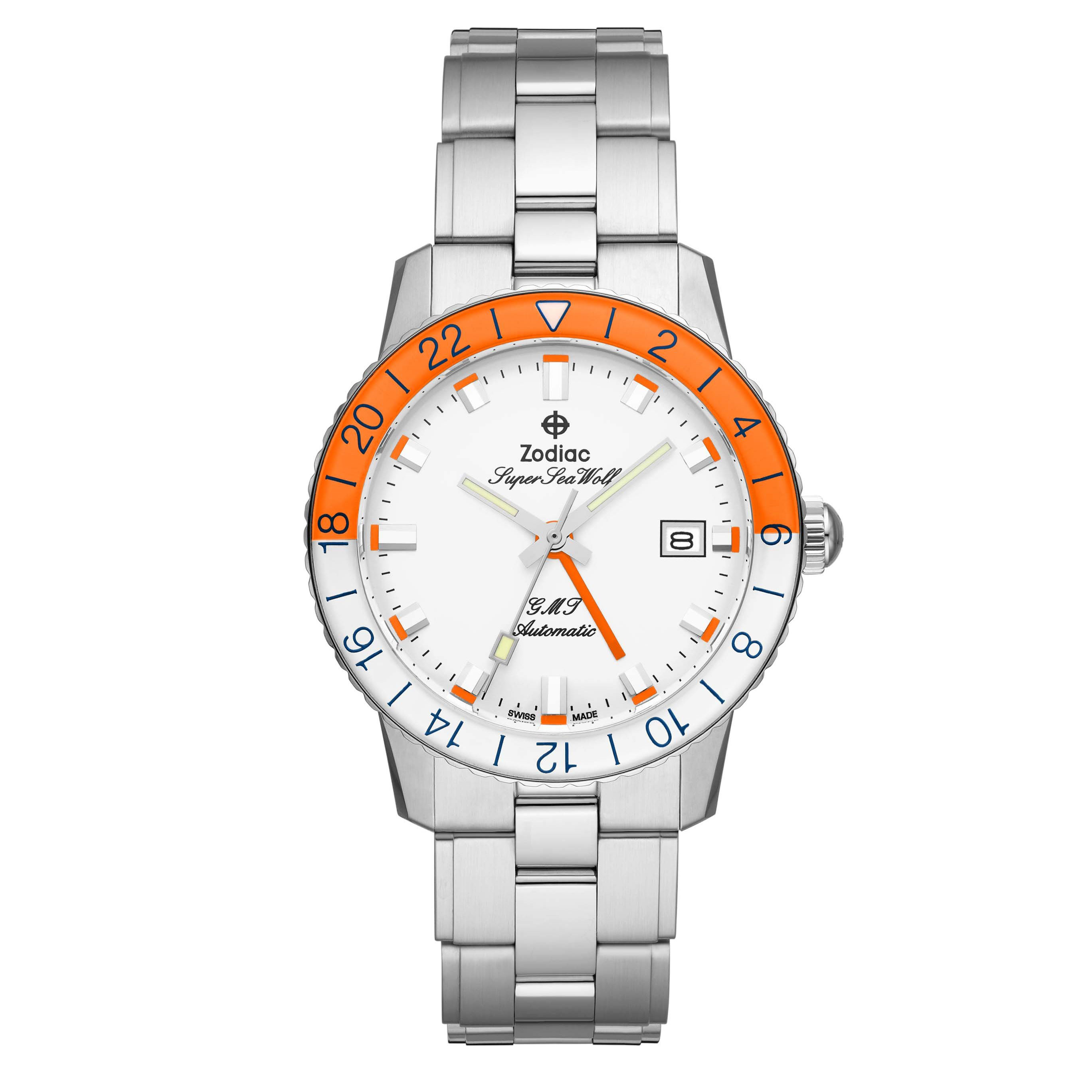 Orologio Zodiac Super Sea Wolf GMT Bianco
