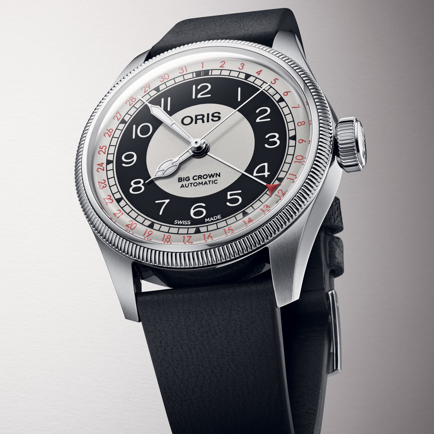 oris orologio Big Crown Pointer Date Bullseye dettaglio 1